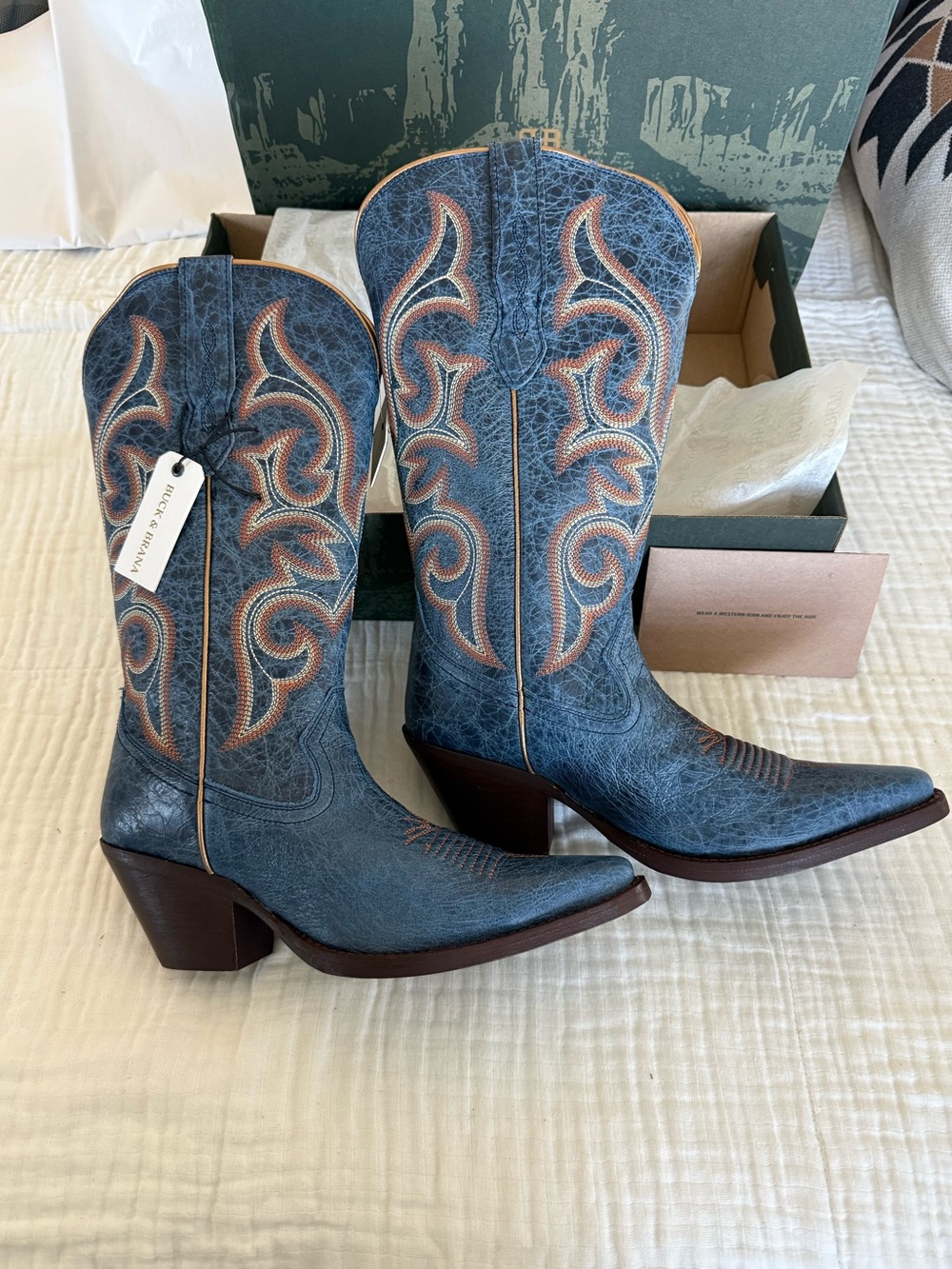 NWT Buck & Brana Tessa Cowboy Boots Size 8.5 - Picture 1 of 13